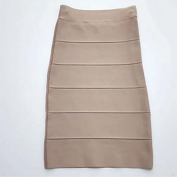 BCBGMaxAzria Alexa Mauverose Bandage Pencil High Rise Skirt Stretch Size XS - Picture 5 of 9